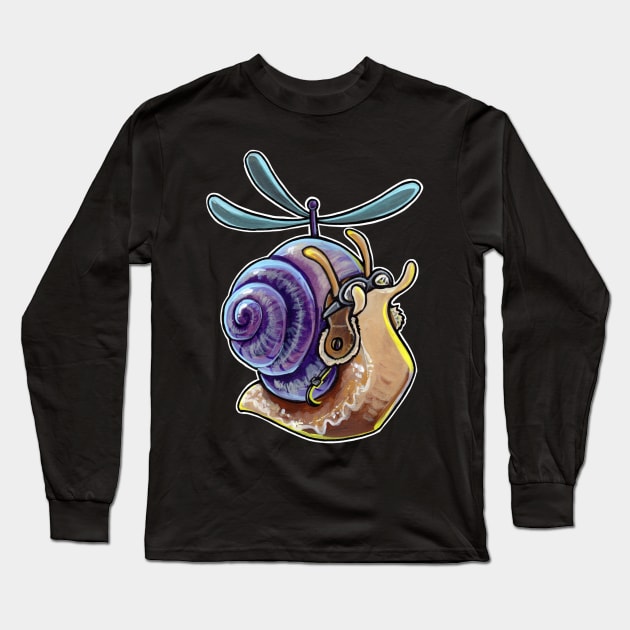 Flying snail Long Sleeve T-Shirt by BiancaRomanStumpff